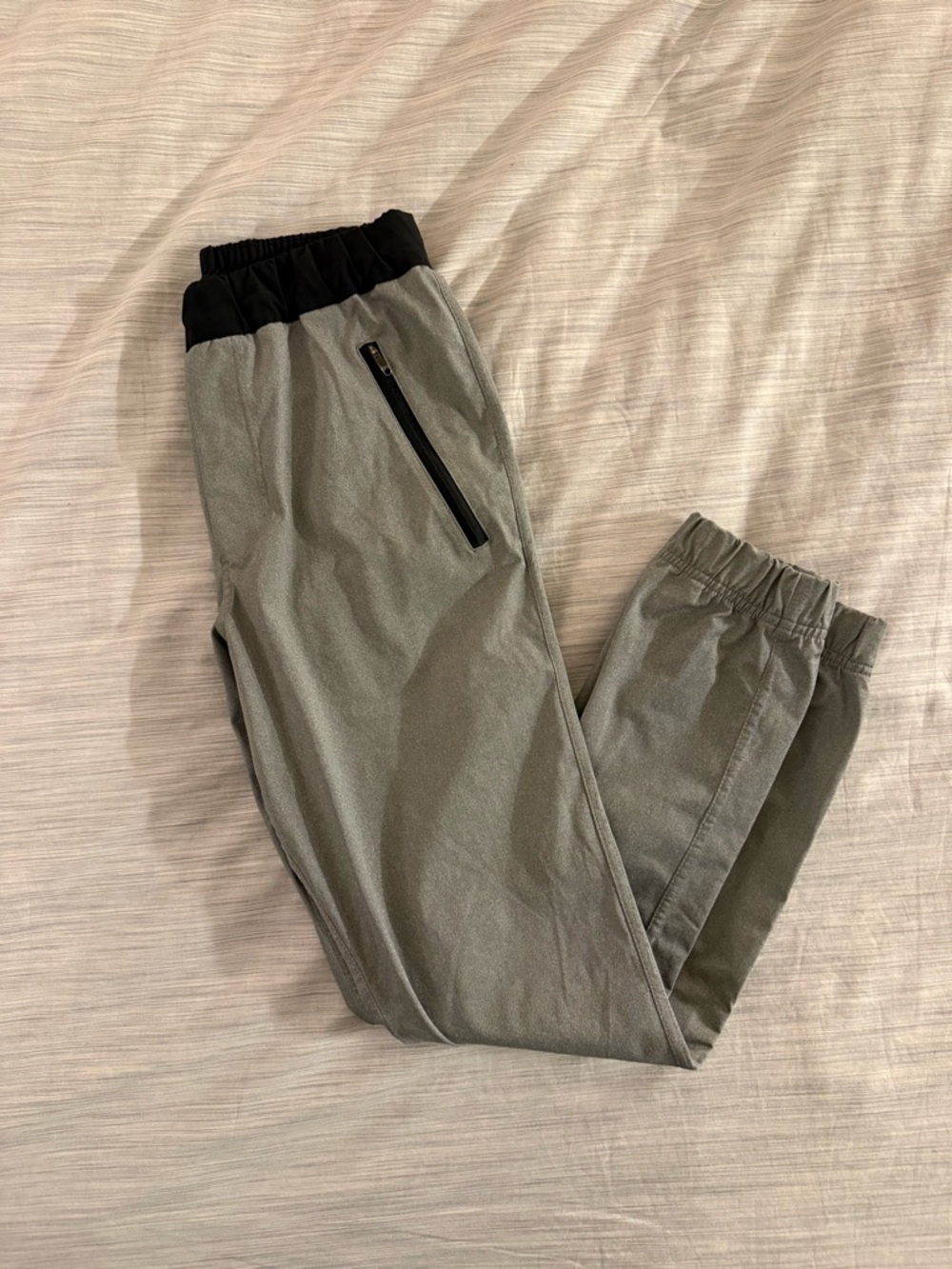 Lululemon Mens Grey Jogger Pants with Black Waistband